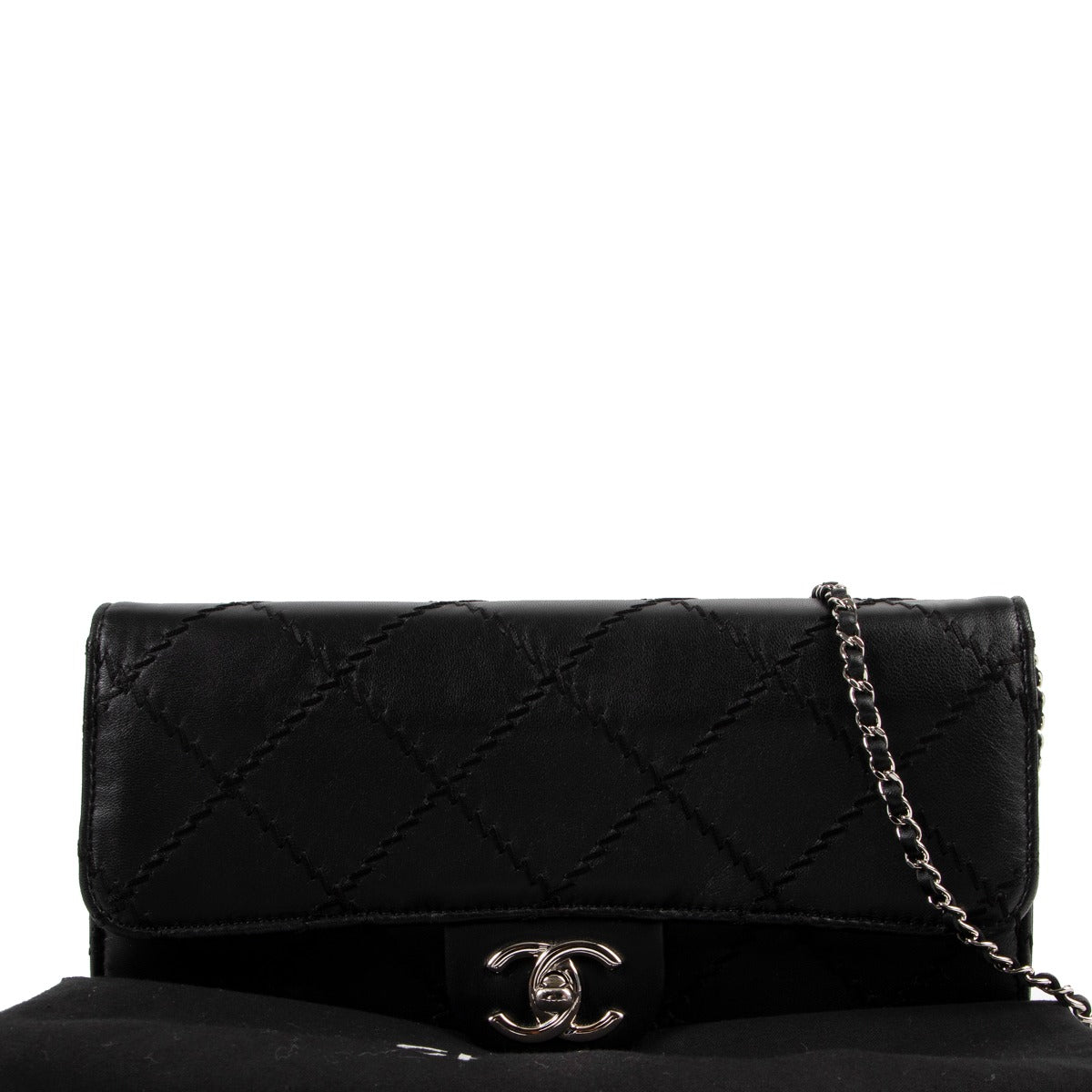 Chanel Zwart Ultimate Stitch Clutch Flap Tas
