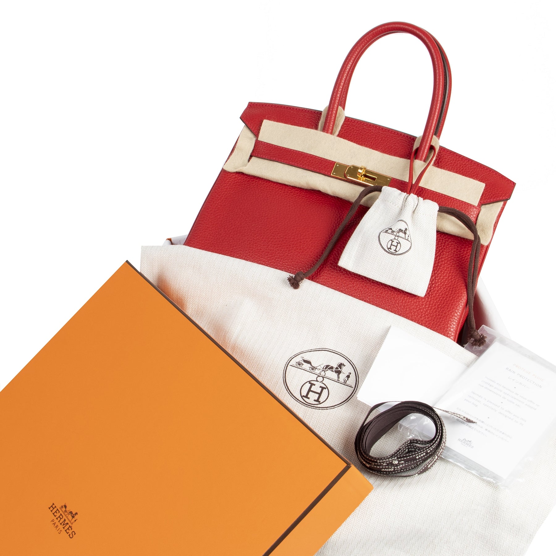 skip the waiting list shop safe online As New Hermes Birkin 30 Rouge Casaque Taurillon Clemence GHW