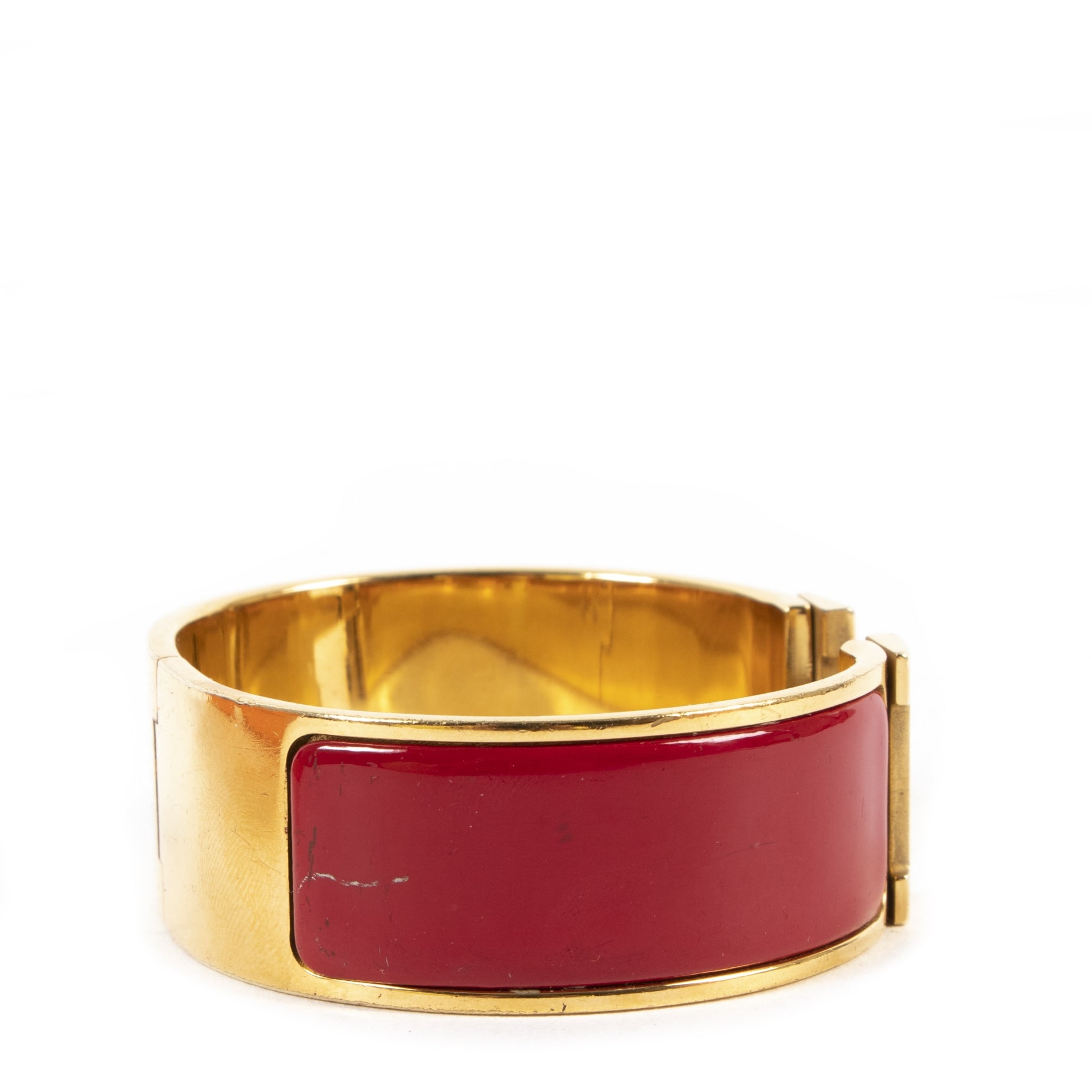 Hermès Bordeaux Clic Clac H Bracelet GHW