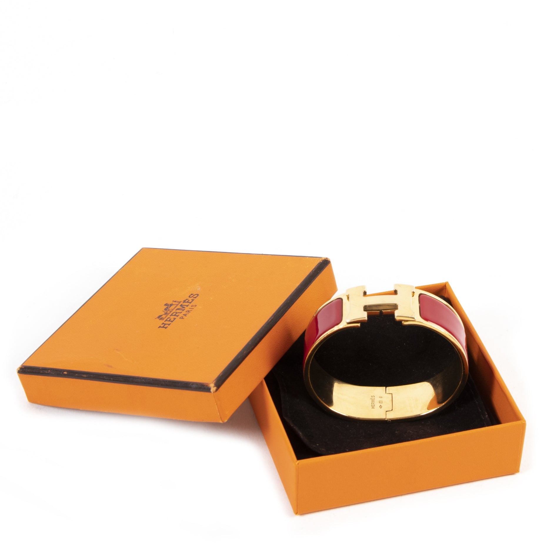 Hermès Bordeaux Clic Clac H Bracelet GHW