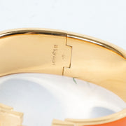 Buy and sell 100% authentic Hermès Clic Clac H Bracelet Red & White PHW for the best price at Labellov preloved designer webshop.