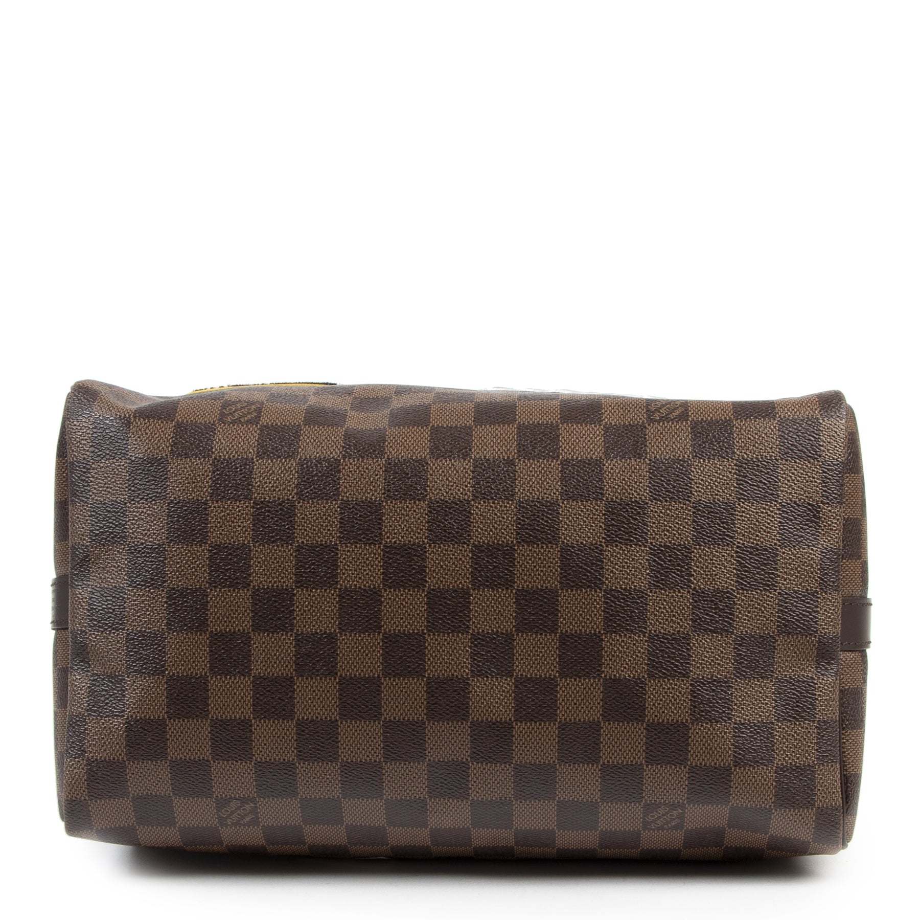 Authentieke tweedehands vintage Louis Vuitton Brown Patches Speedy Bandoulière 30 koop online webshop LabelLOV