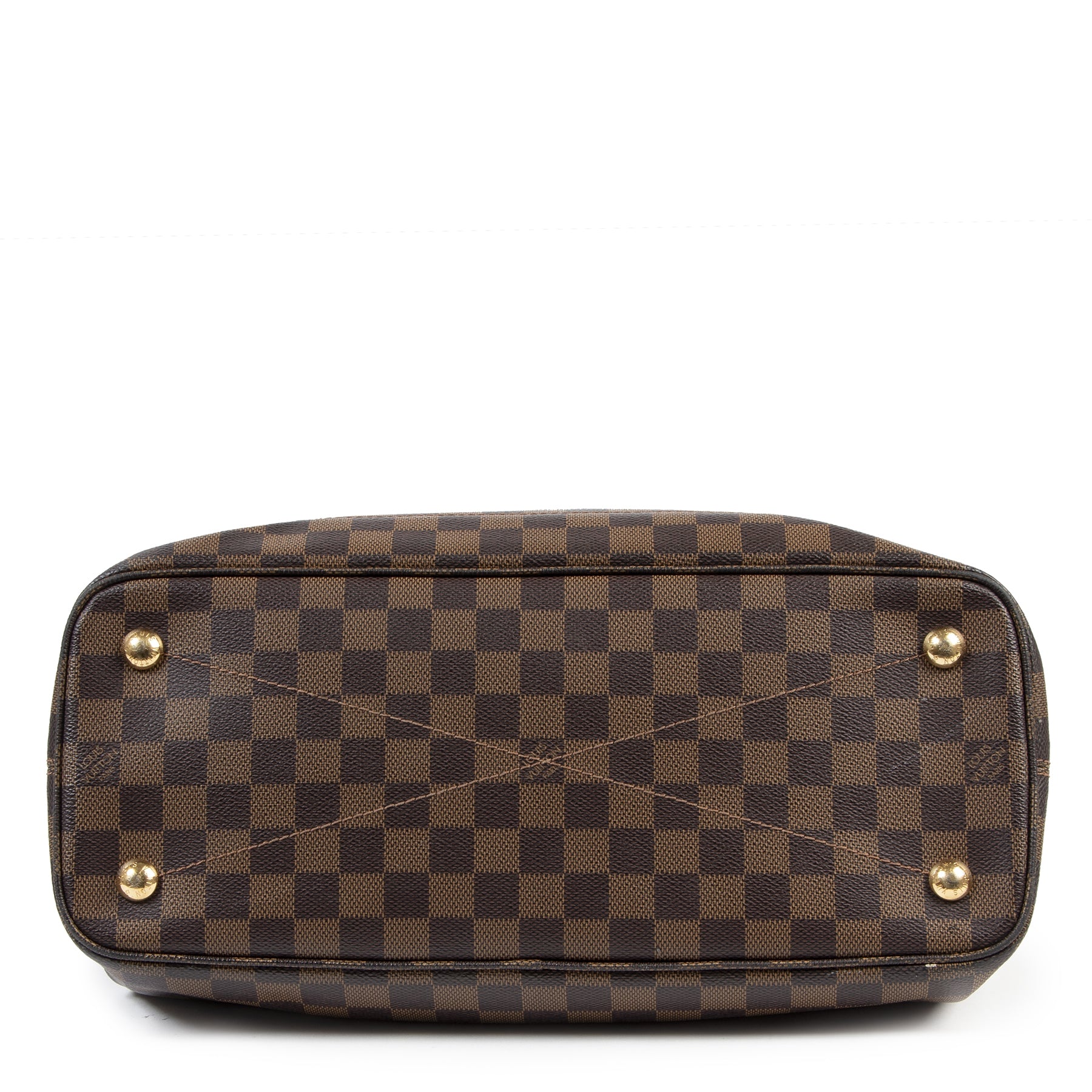 Authentic secondhand Louis Vuitton Ascot Damier Ebene Leather designer bags fashion luxury vintage webshop safe secure online shopping