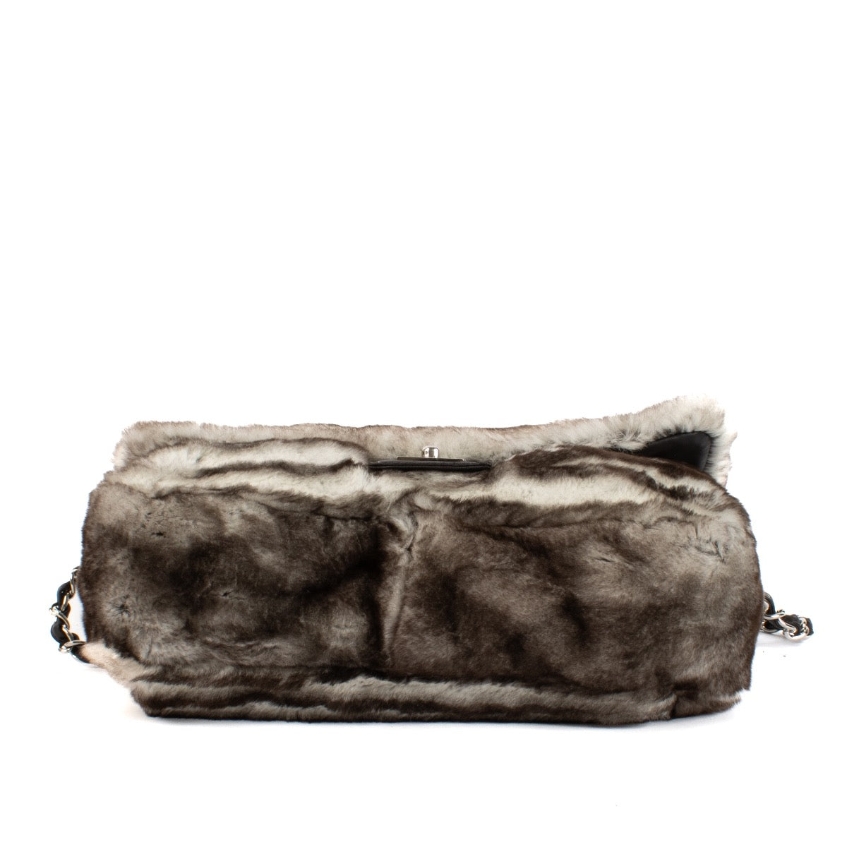 shop 100% authentic second hand Chanel Sport Grey Chinchilla Fur Large Flap Bag on Labellov.com