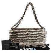 shop 100% authentic second hand Chanel Sport Grey Chinchilla Fur Large Flap Bag on Labellov.com
