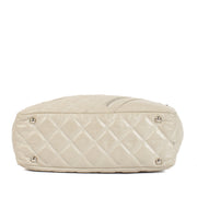 shop 100% authentic second hand Chanel Pearl Aged Quilted Calfskin Cotton Club Bowler Bag on Labellov.com