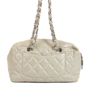shop 100% authentic second hand Chanel Pearl Aged Quilted Calfskin Cotton Club Bowler Bag on Labellov.com