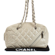 shop 100% authentic second hand Chanel Pearl Aged Quilted Calfskin Cotton Club Bowler Bag on Labellov.com