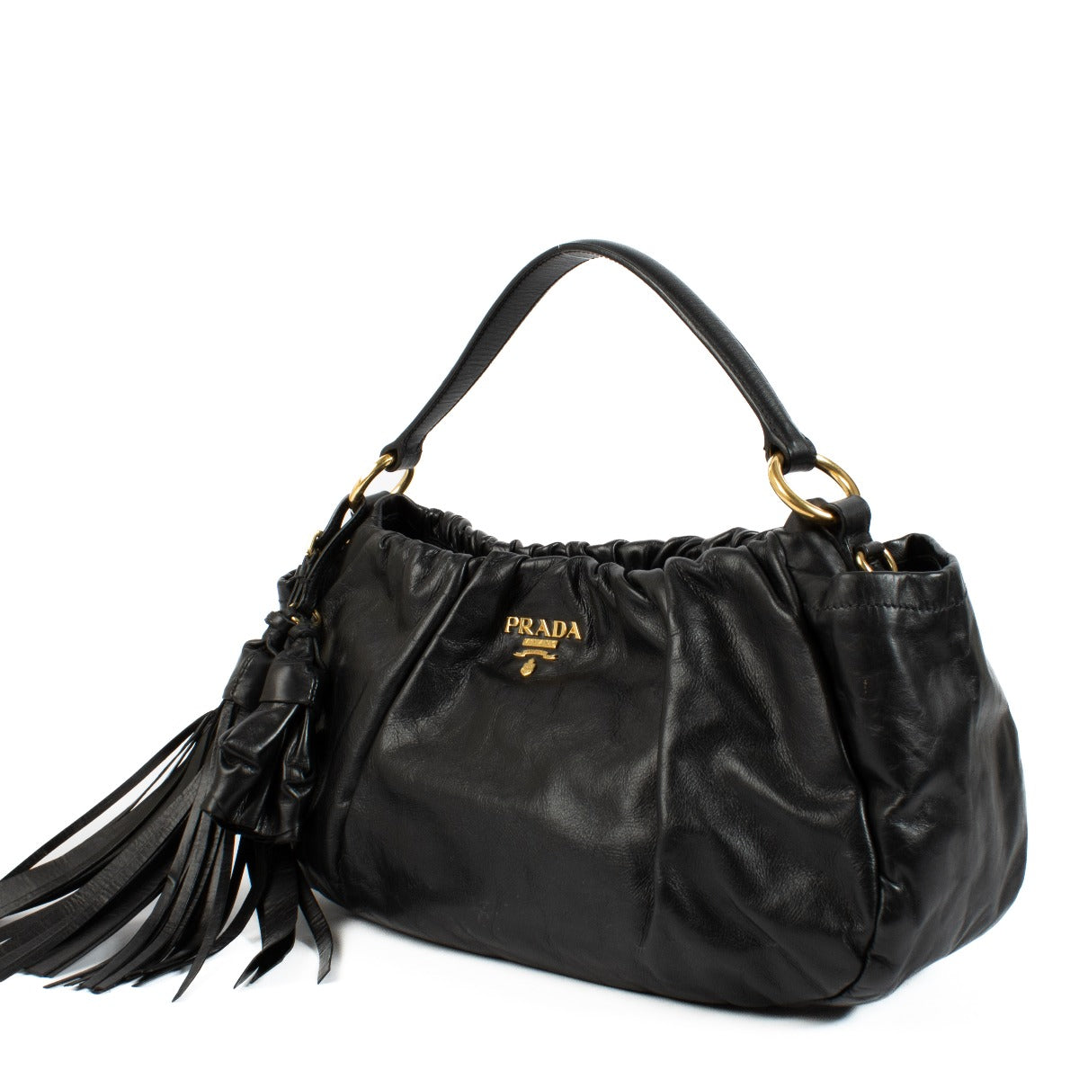 Shop 100% authentic secondhand Prada Black Leather Crossbody Bag on Labellov.com