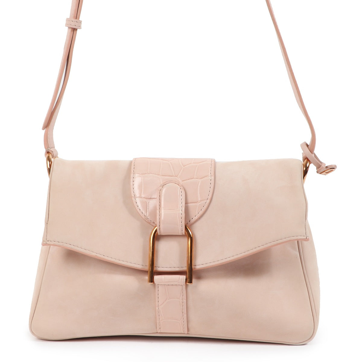 Delvaux Givry Mini Nude Nubuck Cheyenne & Alligator Gel