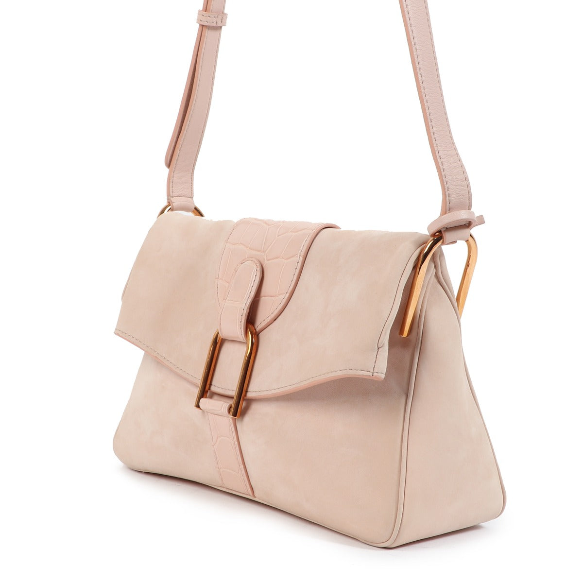 Delvaux Givry Mini Nude Nubuck Cheyenne & Alligator Gel