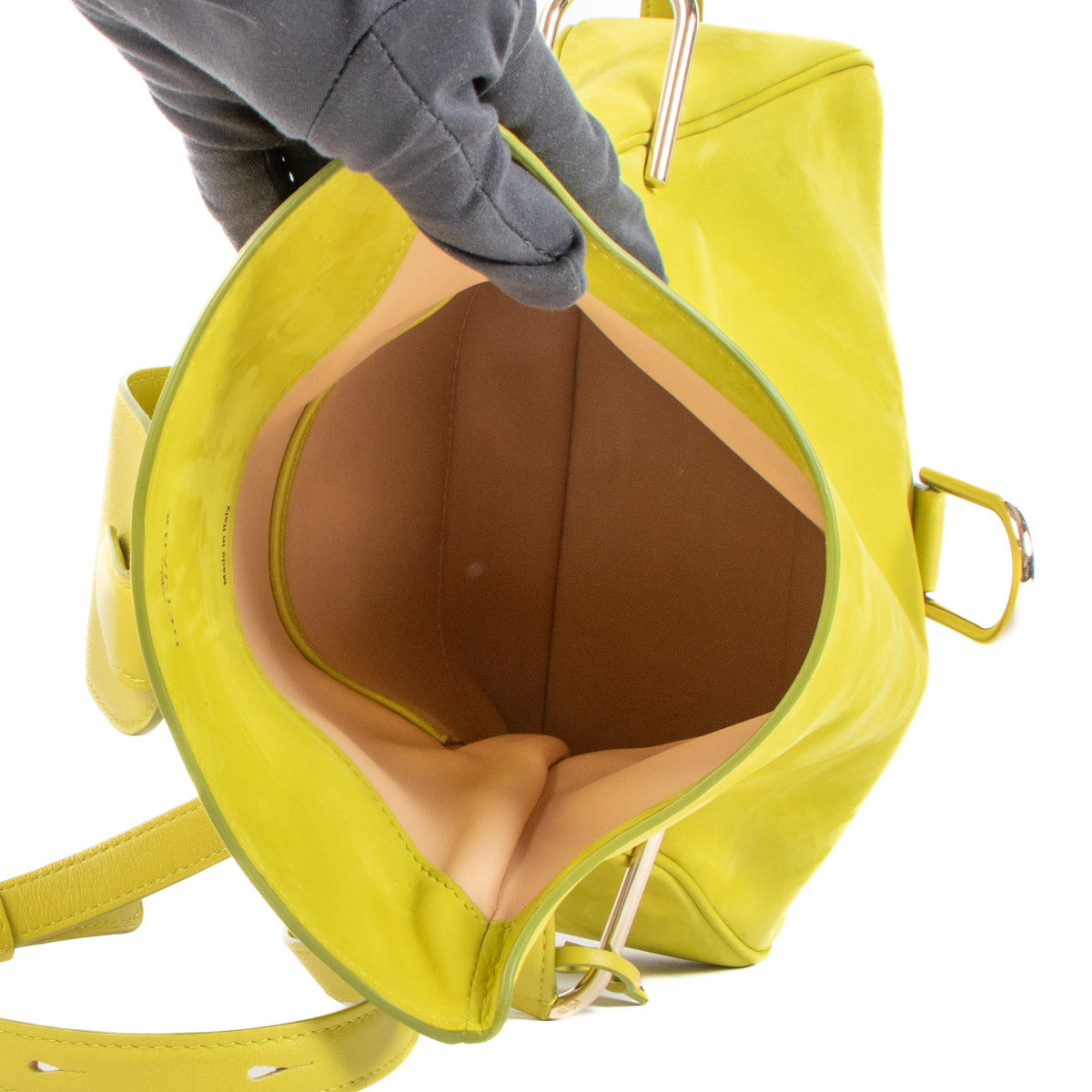 Delvaux Givry Mini Citron Nubuck Cheyenne Crossbodytas