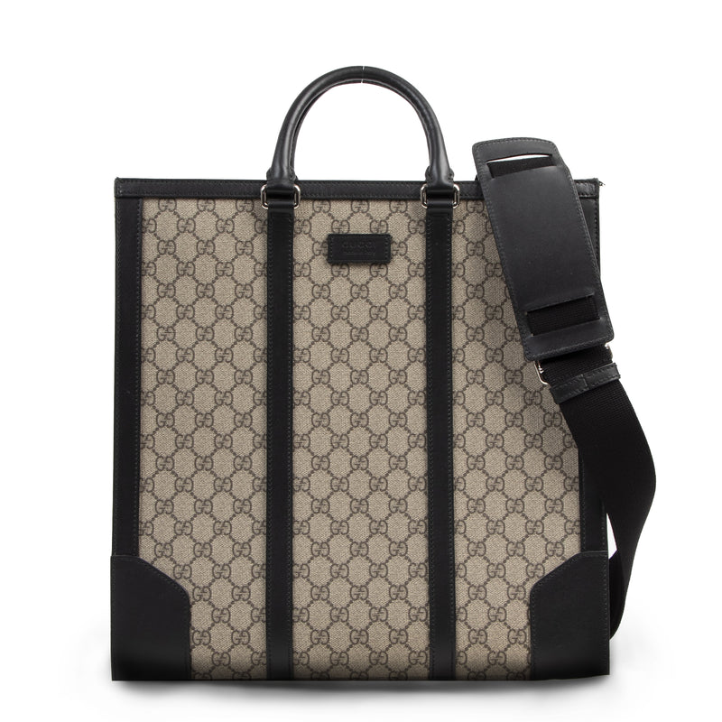 Authentieke Tweedehands Gucci GG Supreme Beige Tote Bag juiste prijs veilig online shoppen luxe merken webshop winkelen Antwerpen België mode fashion