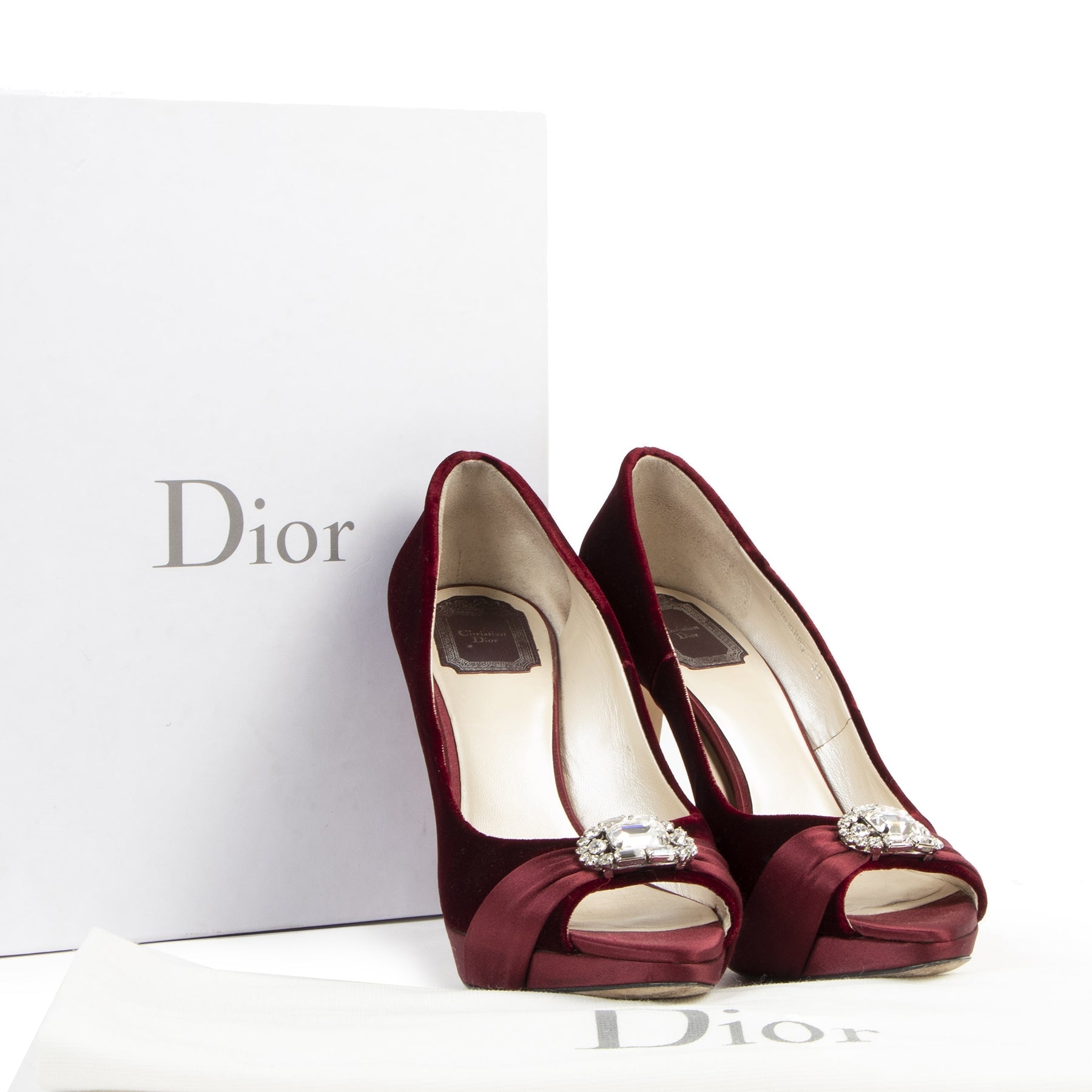 Authentic secondhand Christian Dior Empire Escarpin Crystal Pumps - Size 39 designer bags fashion luxury vintage webshop safe secure online shopping designer high end brands