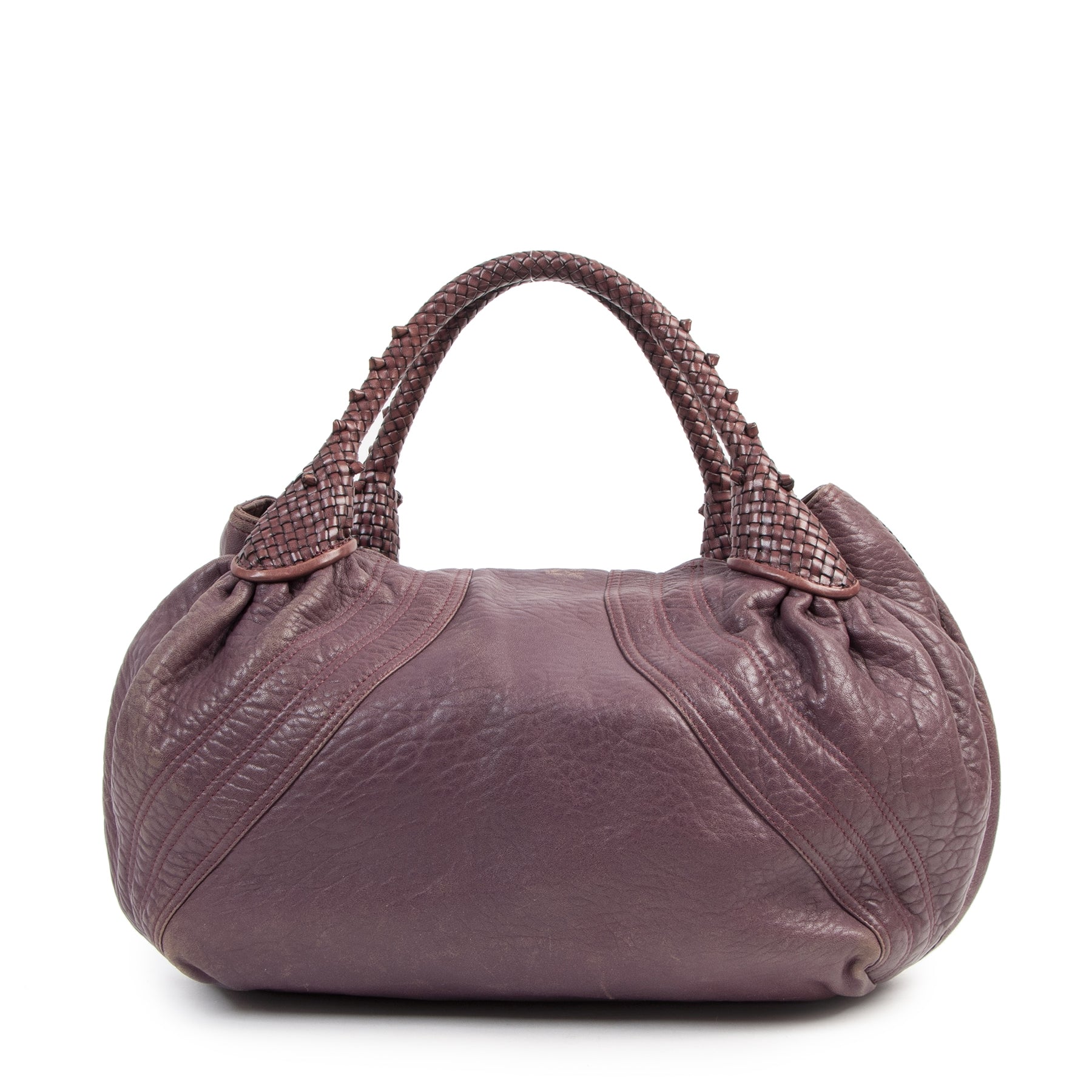 Authentic secondhand Fendi Purple Leather Spy Bag designer bags fashion luxury vintage webshop safe secure online shopping designer high end brands