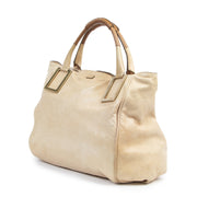 Authentieke Tweedehands Chloé Large Beige Shopping Bag juiste prijs veilig online shoppen luxe merken webshop winkelen Antwerpen België mode fashion