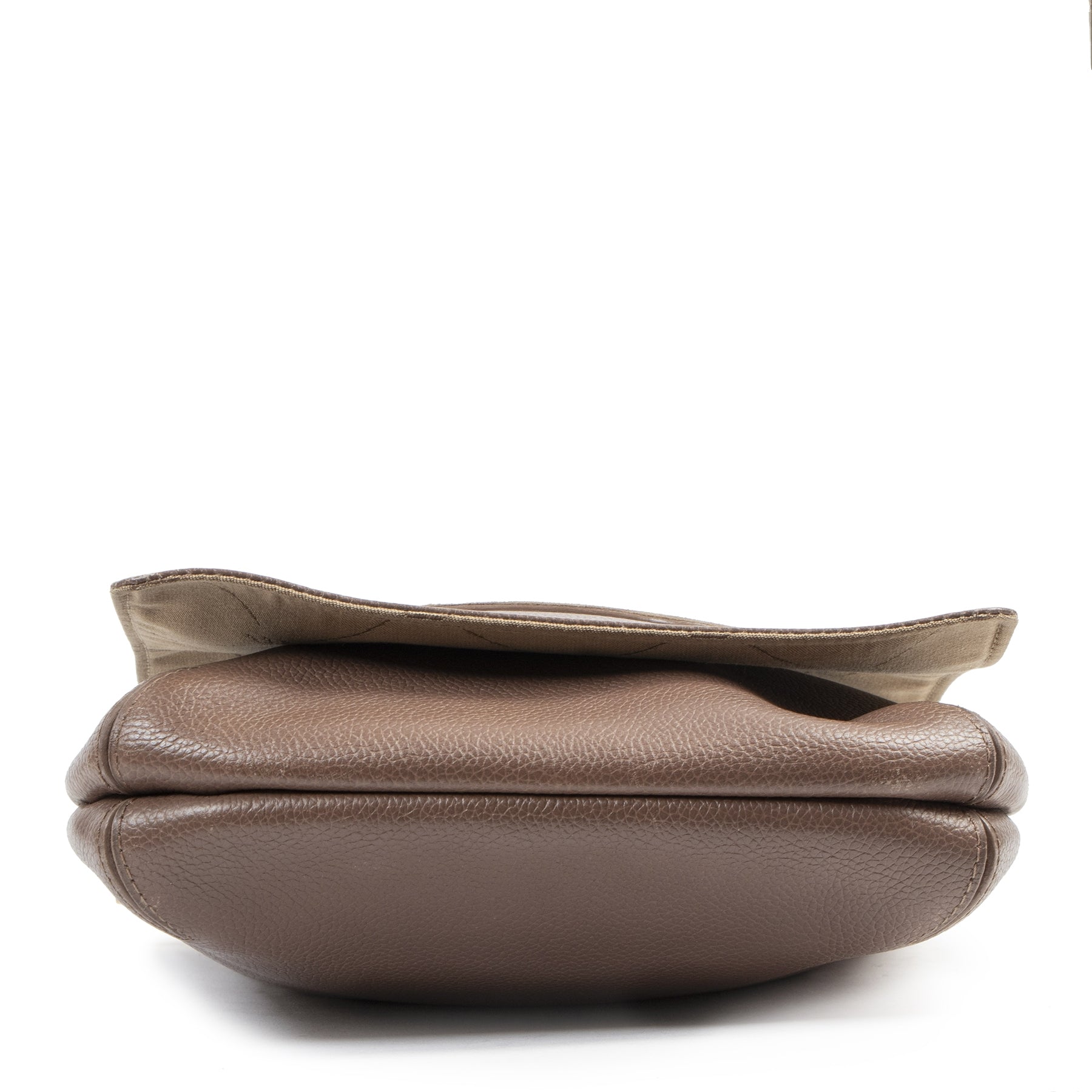 Authentic secondhand Delvaux Taupe Le Louise Baudrier Crossbody Bag designer bags fashion luxury vintage webshop safe secure online shopping worldwide shipping designer high end brands