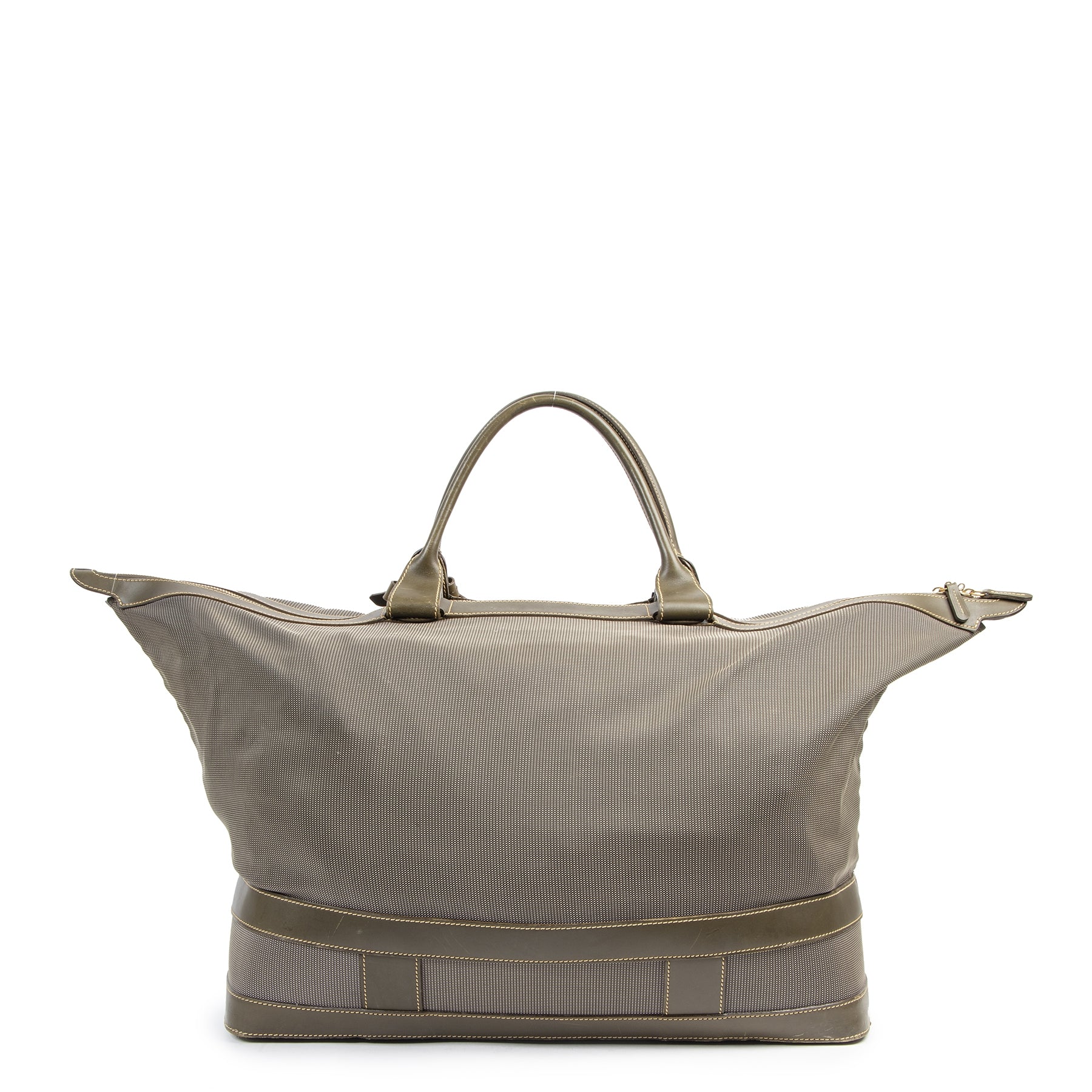 Authentic secondhand Delvaux Green Leather Luggage Bag designer bags fashion luxury vintage webshop safe secure online shopping