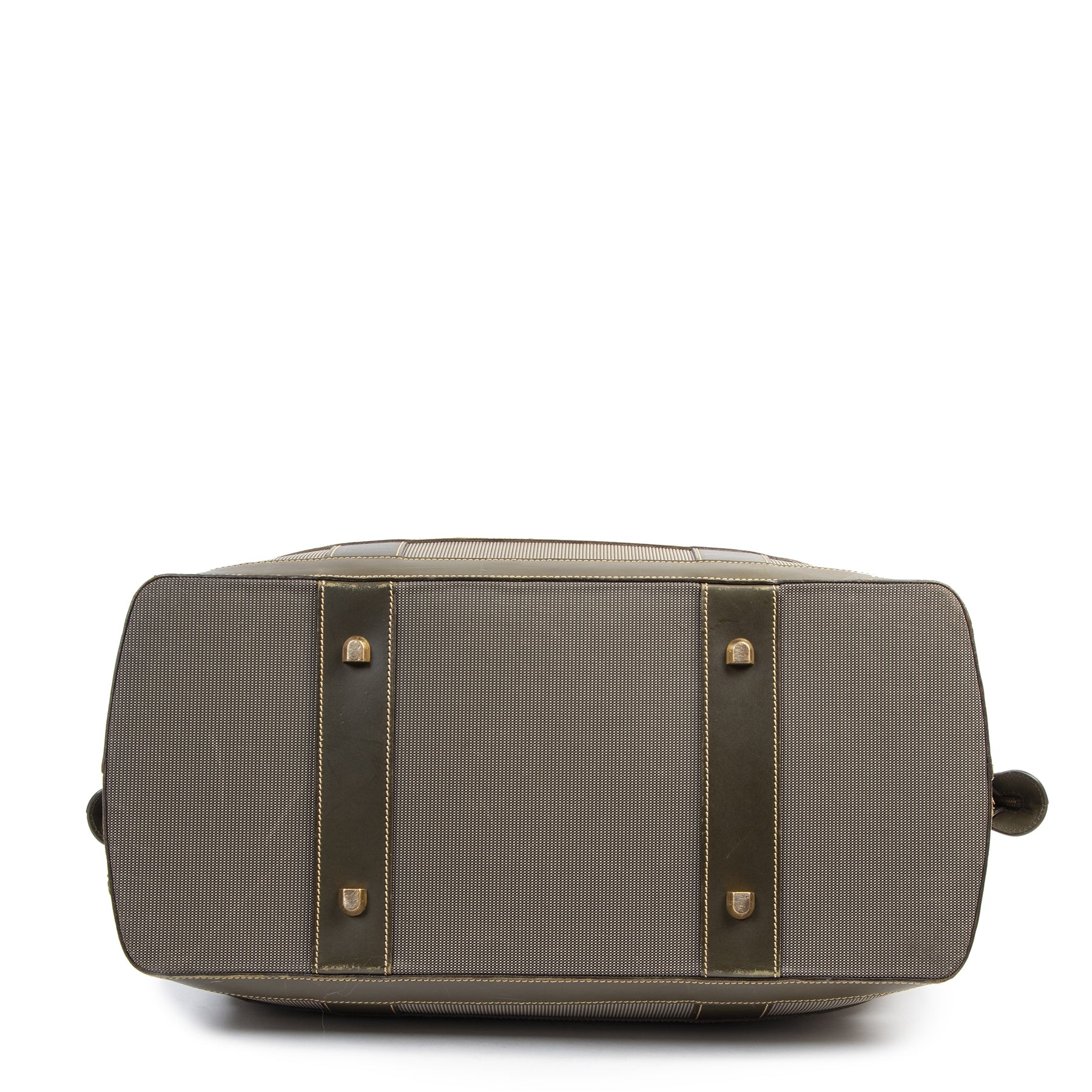 Authentic secondhand Delvaux Green Leather Luggage Bag designer bags fashion luxury vintage webshop safe secure online shopping