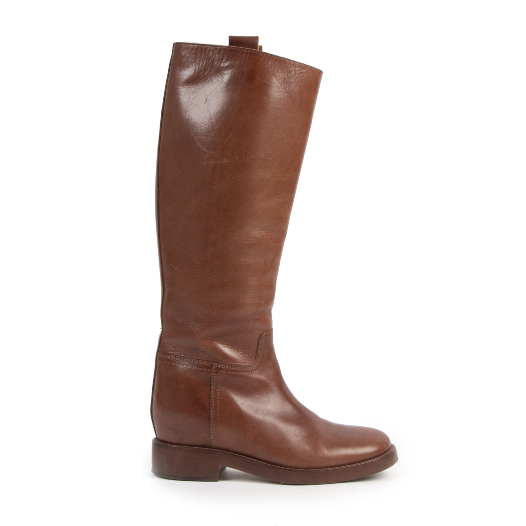 Authentic second-hand vintage AF Vandevorst Cognac Leather Boots - Size 39 buy online webshop LabelLOV