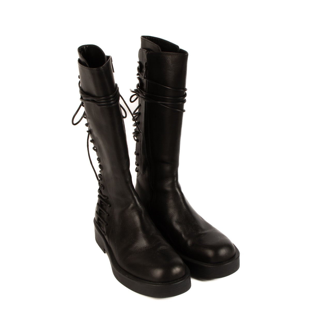 Shop 100% authentic secondhand Ann Demeulemeester Black Lace Boots - Size 39 on Labellov.com