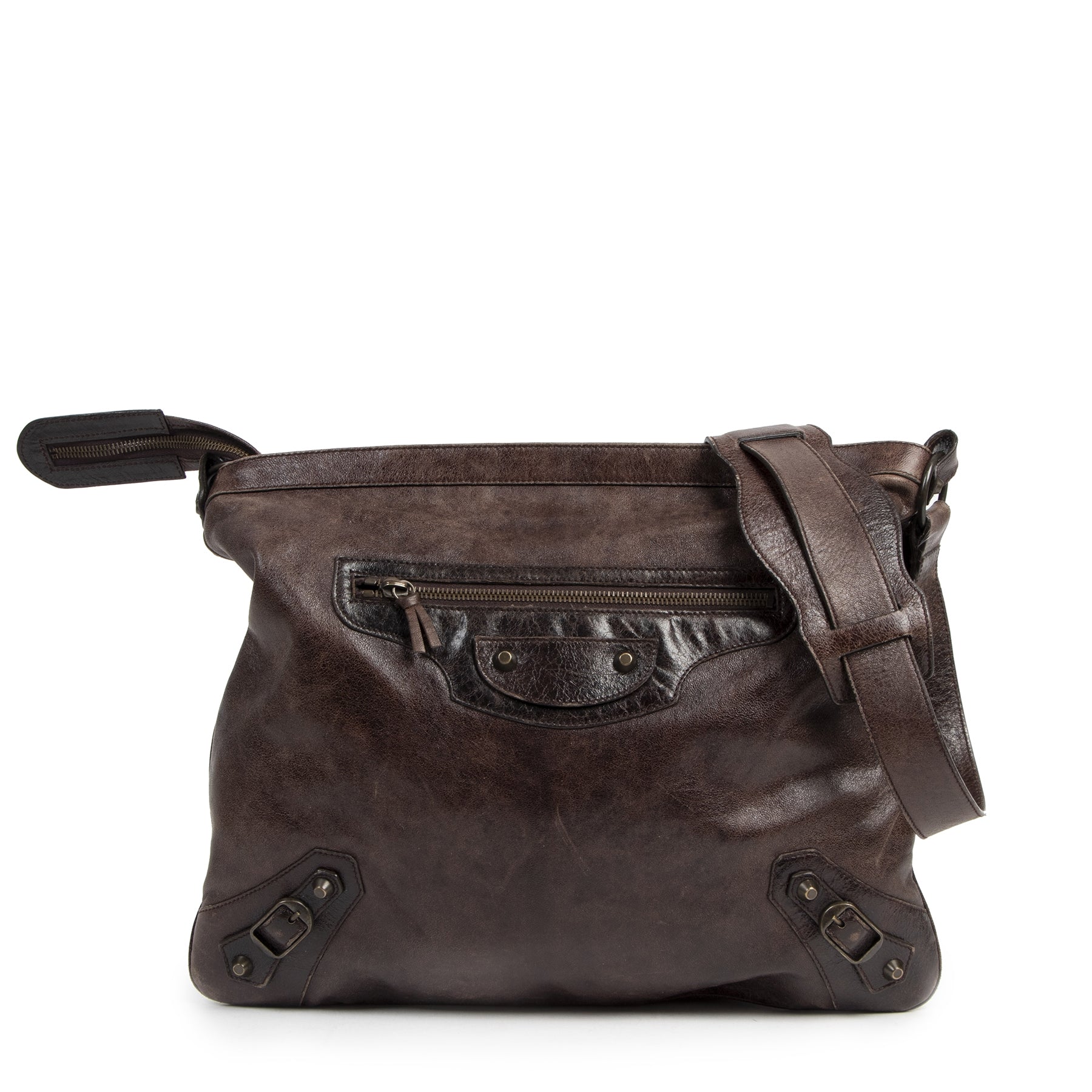 Balenciaga Brown Classic Day Messenger Bag pour le meilleur prix chez Labellov à Anvers