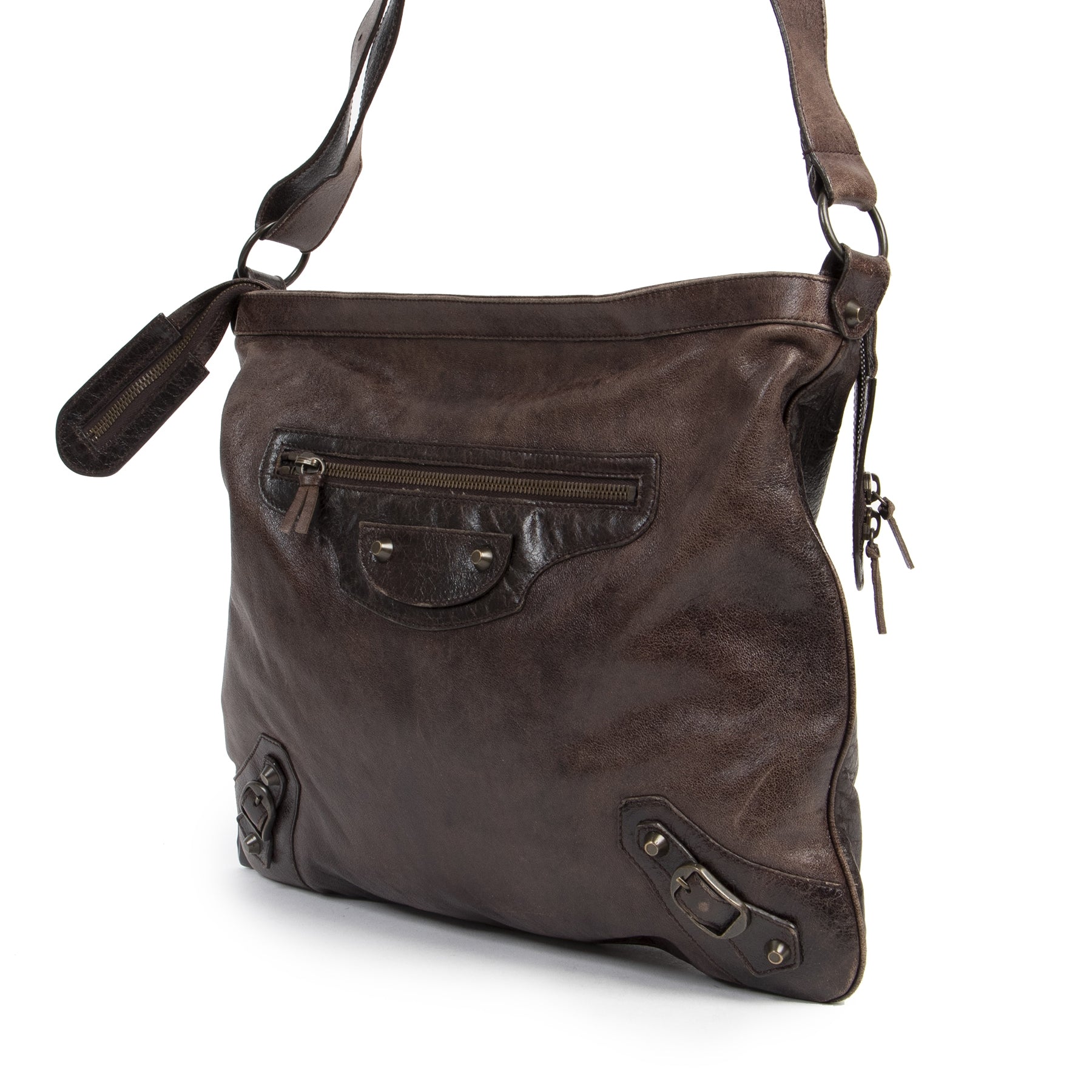 Balenciaga Brown Classic Day Messenger Bag pour le meilleur prix chez Labellov à Anvers