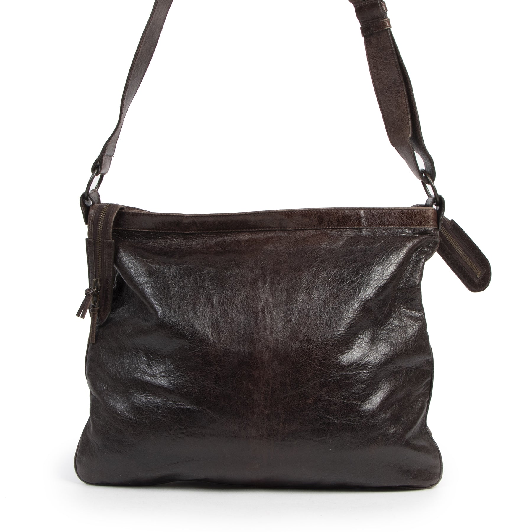 We buy and sell your authentic designer Balenciaga Brown Classic Day Messenger Bag for the best price