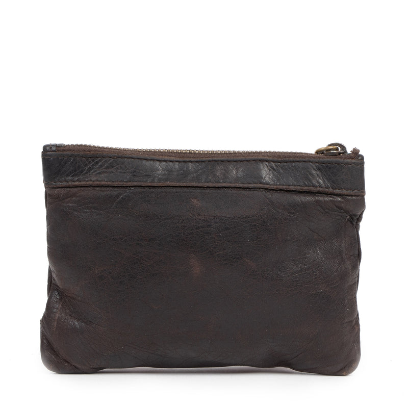 Authentic secondhand Balenciaga Classic Brown Small Pouch designer bags fashion luxury vintage webshop safe secure online shopping