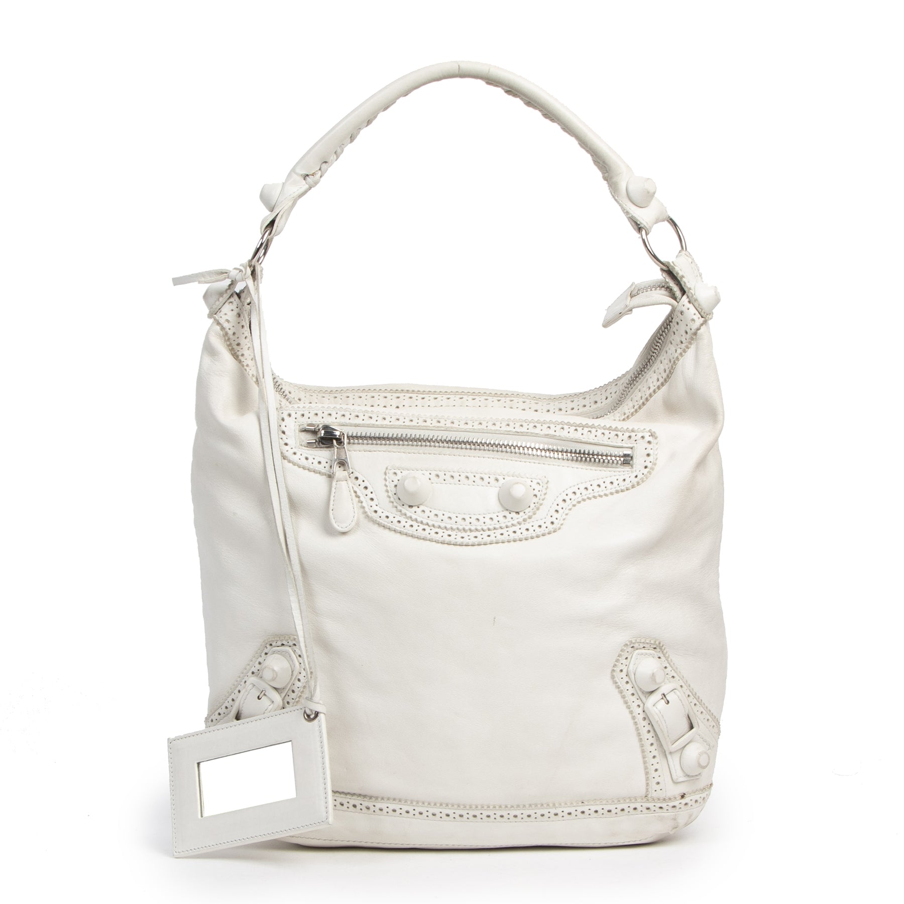 Authentic secondhand Balenciaga White Giant Day Bag designer bags fashion luxury vintage webshop safe secure online shopping designer high end brands