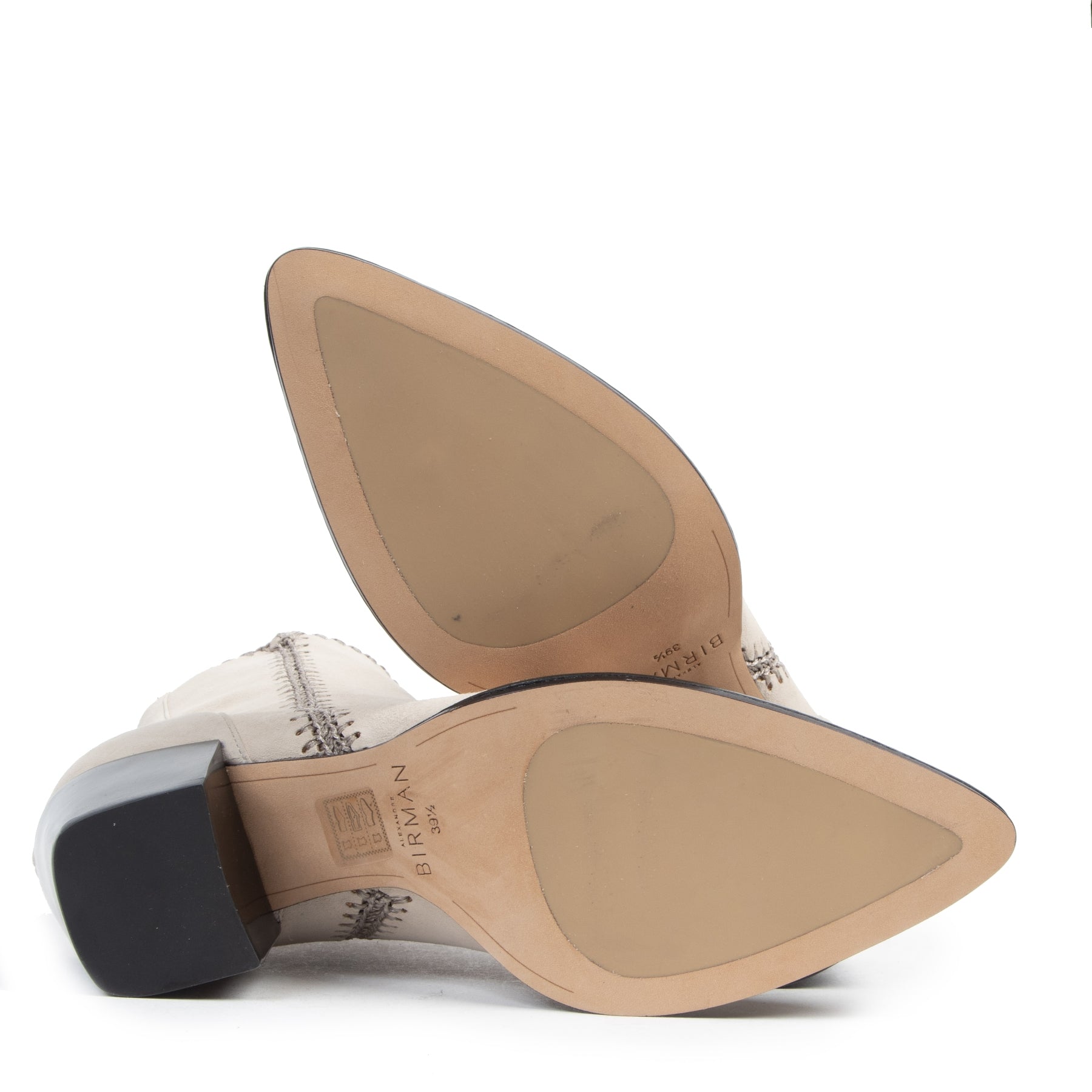 Authentique seconde-main vintage Birman Beige Benta Suede Ankle Boots - Size 39,5 achète en ligne webshop LabelLOV