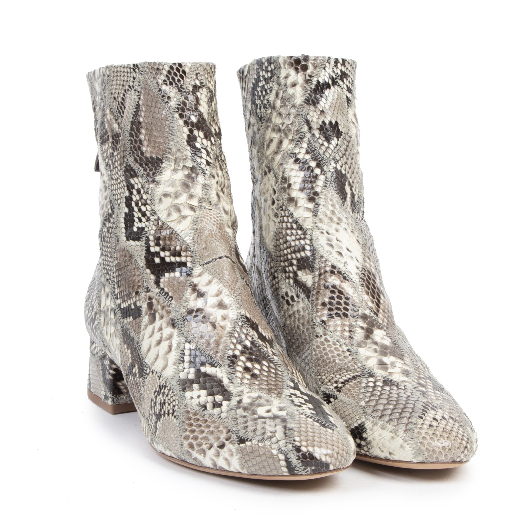 Authentic secondhand Birman Python Leather Boots - Size 38 designer shoes fashion luxury vintage webshop safe secure online shopping designer high end brands