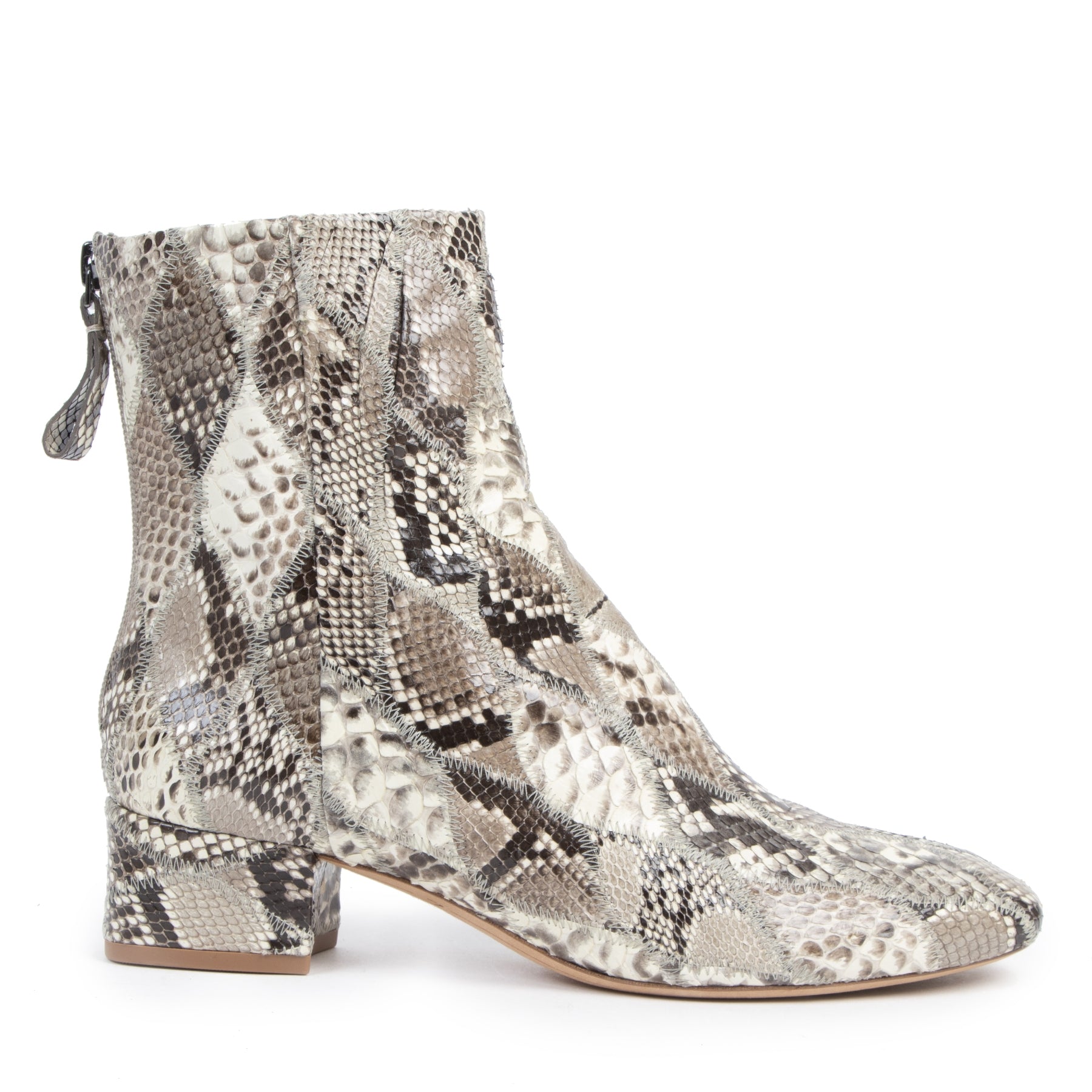 Authentic secondhand Birman Python Leather Boots - Size 38 designer shoes fashion luxury vintage webshop safe secure online shopping designer high end brands