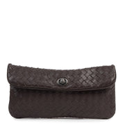 Authentic secondhand Bottega Veneta Brown Woven Leather Crossbody Bag designer bags fashion luxury vintage webshop safe secure online shopping high end brands