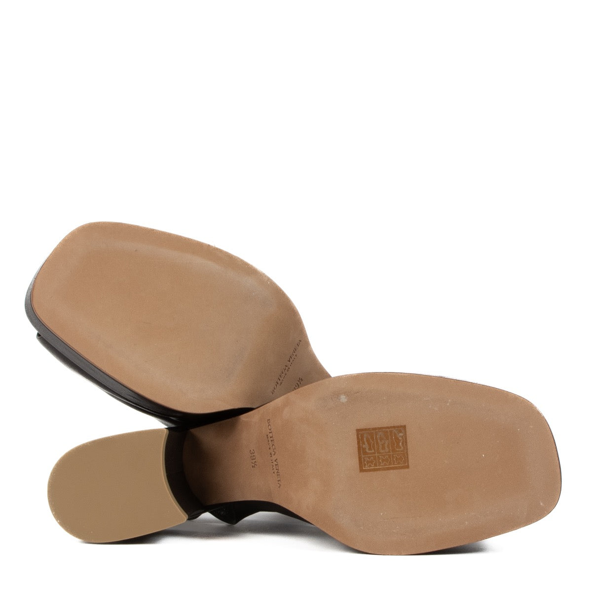 shop 100% authentic second hand Bottega Veneta Brown Stack 60 Slingback Sandals - Size 39 1/2 on Labellov.com