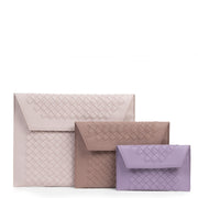 Authentic second-hand vintage Bottega Veneta Pink Leather Document Holder Set buy online webshop LabelLOV