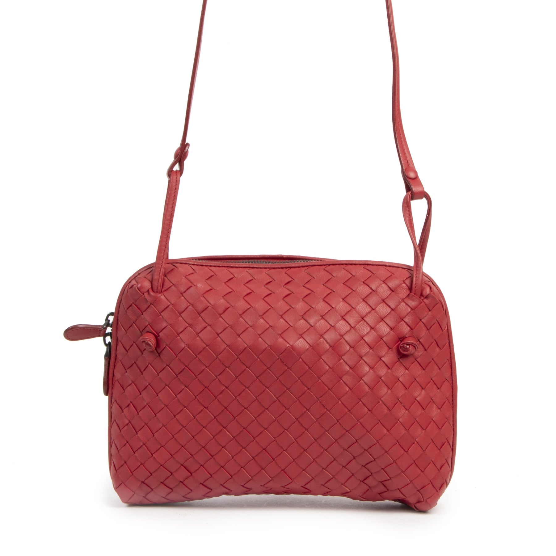Authentic second-hand vintage Bottega Veneta Dahlia Intrecciato Nappa Messenger Bag buy online webshop LabelLOV