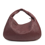 Authentieke Tweedehands Bottega Veneta Large Burgundy Hobo Bag juiste prijs veilig online shoppen luxe designer handtassen webshop mode fashion België Antwerpen