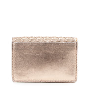 Authentieke Tweedehands Bottega Veneta Rose Gold Leather Card Holder juiste prijs veilig online shoppen luxe merken webshop winkelen Antwerpen België mode fashion