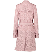 Authentic secondhand Burberry Pale Pink Macrame Lace Trench Coat - Size IT44 designer clothing accessories luxury vintage webshop high end brands