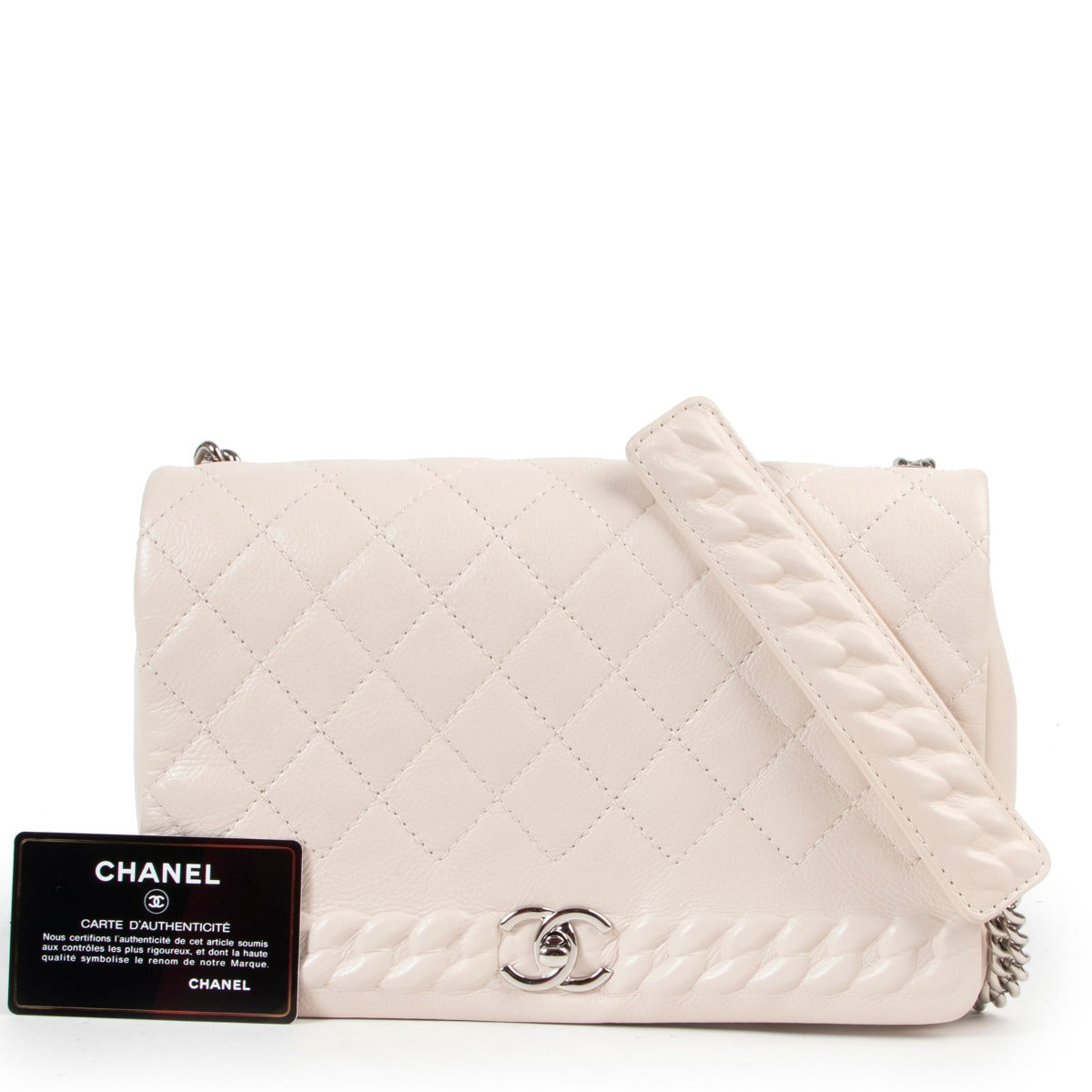 Chanel Cream Flap Crossbody Bag