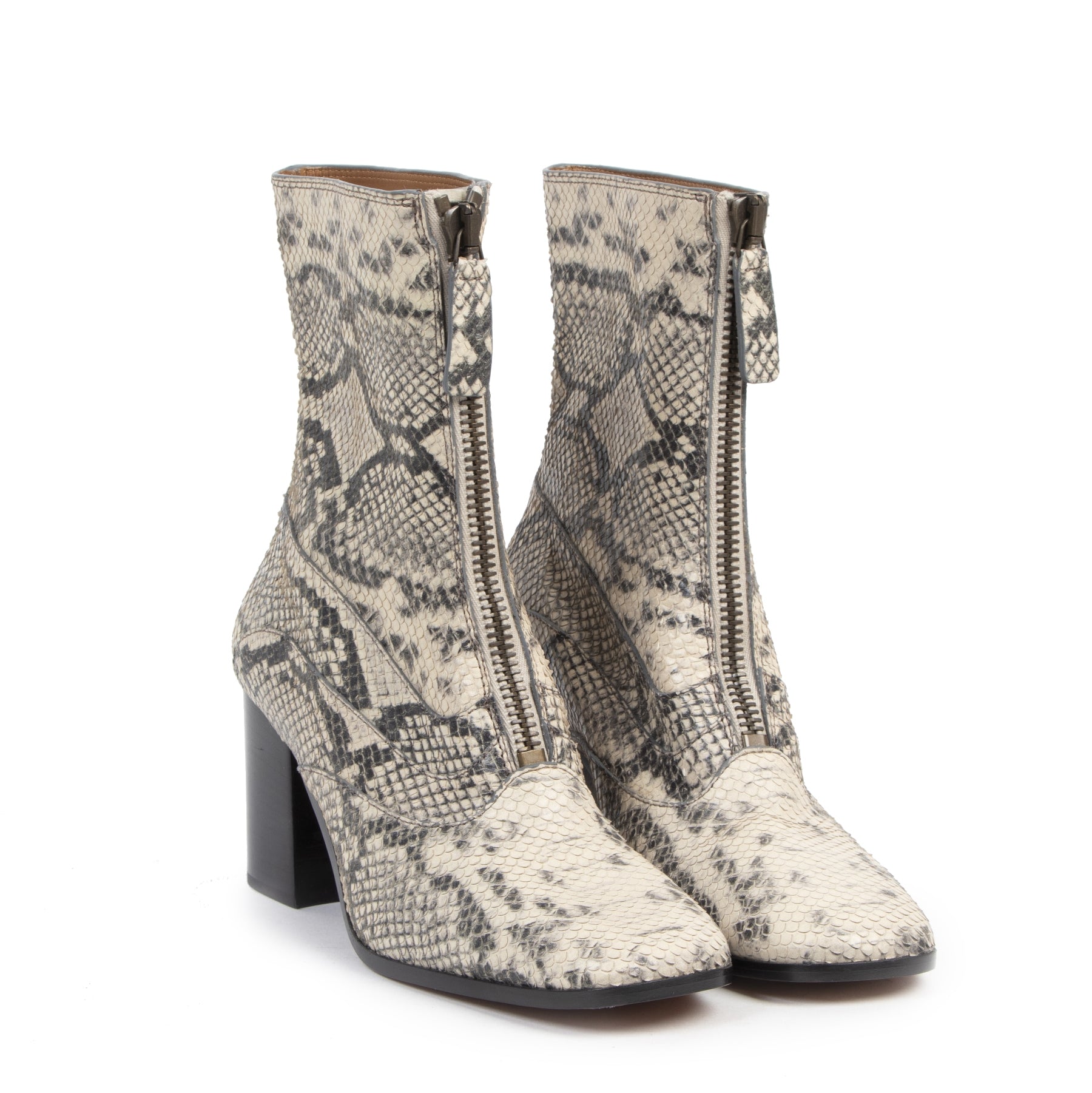 Authentique seconde-main vintage Chloé Snake Print Boots - Size 39 achète en ligne webshop LabelLOV