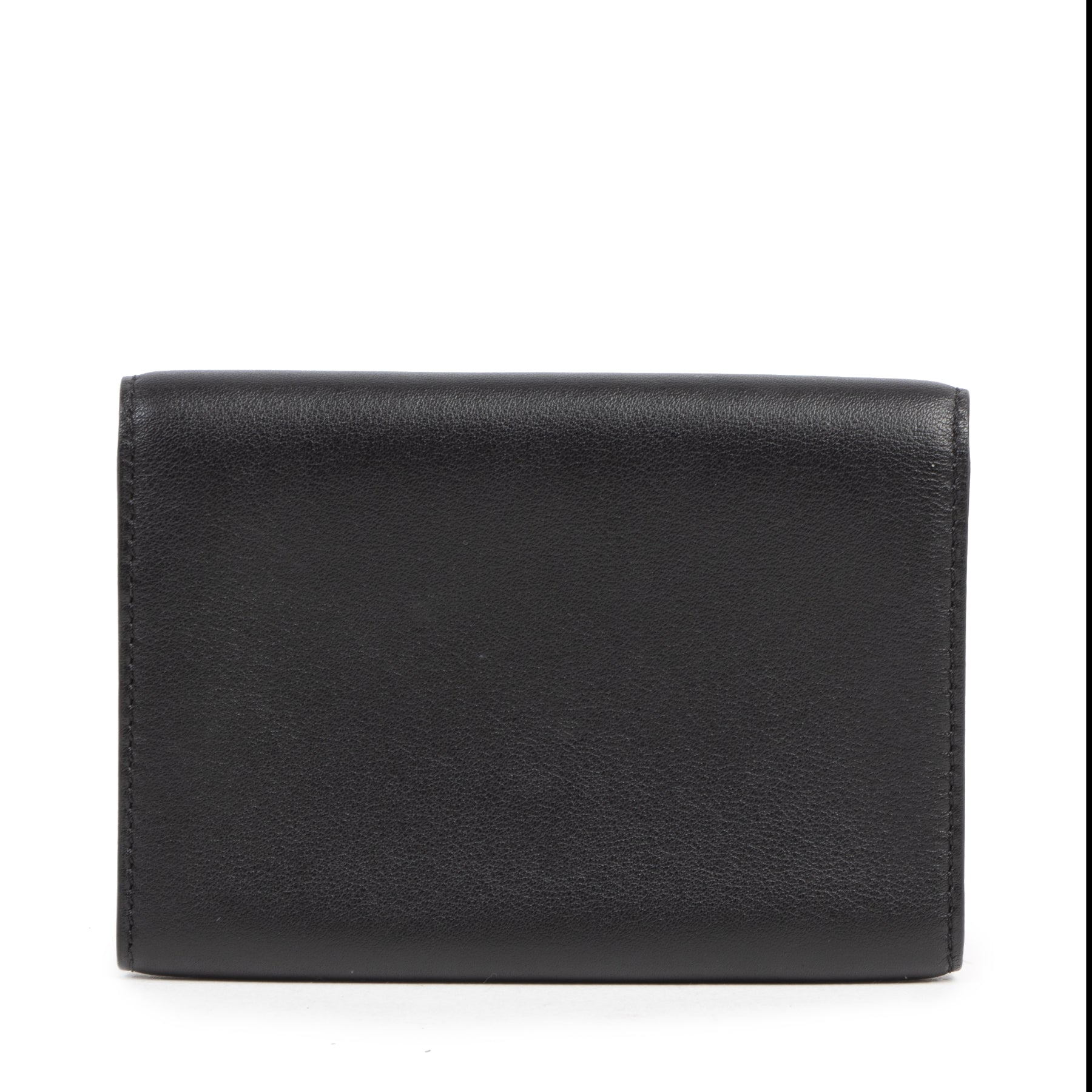 Authentieke tweedehands vintage Delvaux Black Leather Card Holder bij online webshop LabelLOV