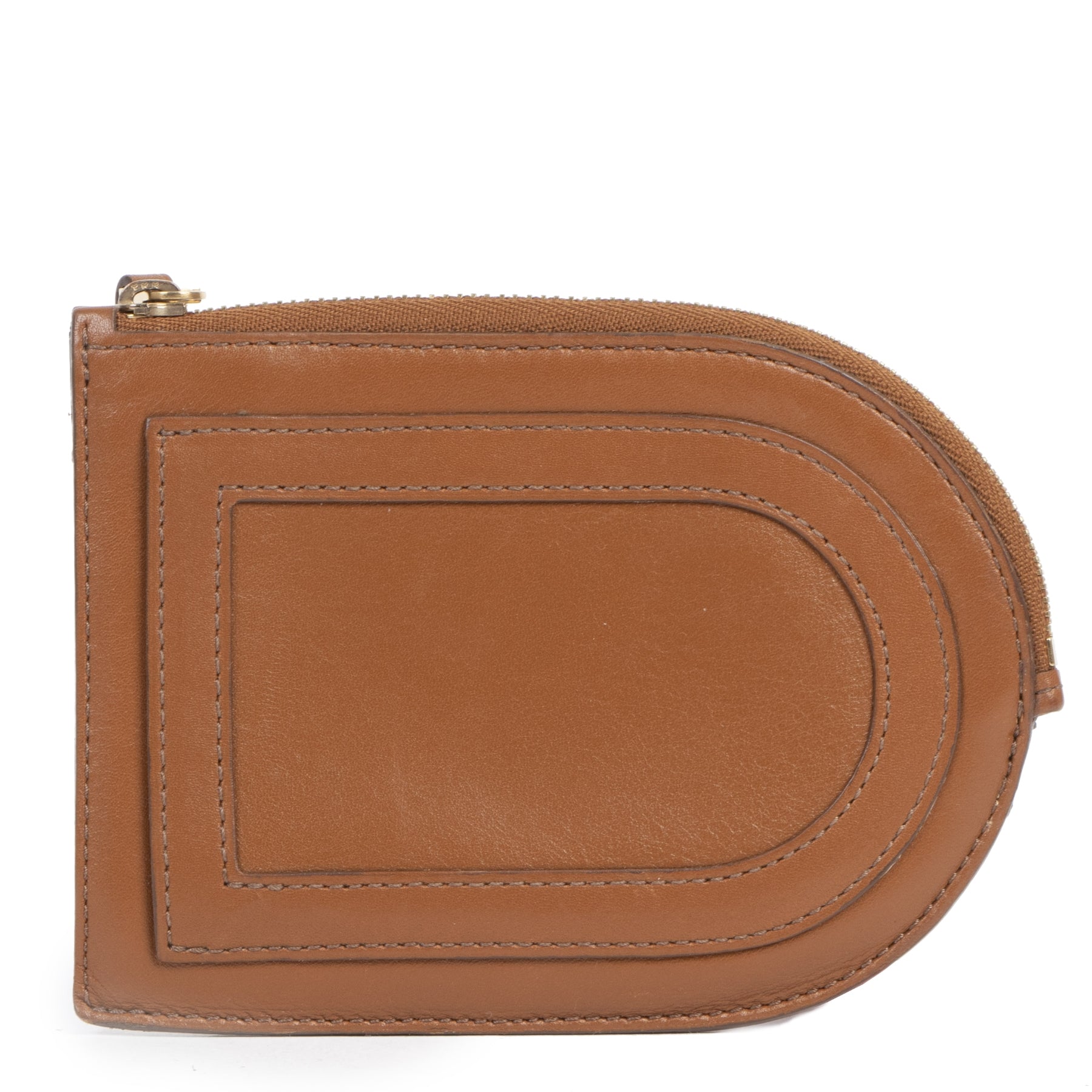 Authentic second-hand vintage Delvaux Cognac Leather Wallet buy online webshop LabelLOV