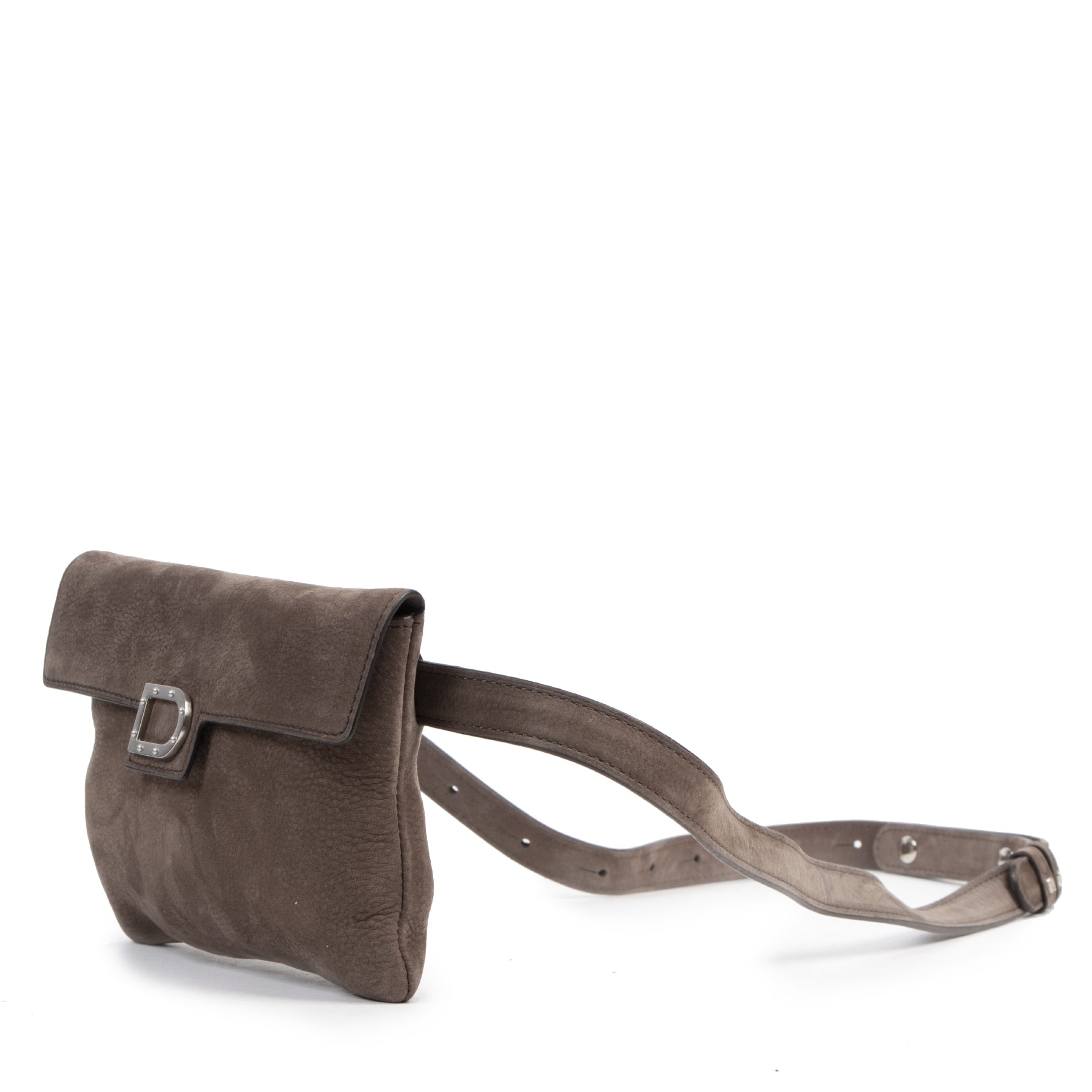 Authentic second-hand vintage Delvaux Taupe Belt Bag buy online webshop LabelLOV