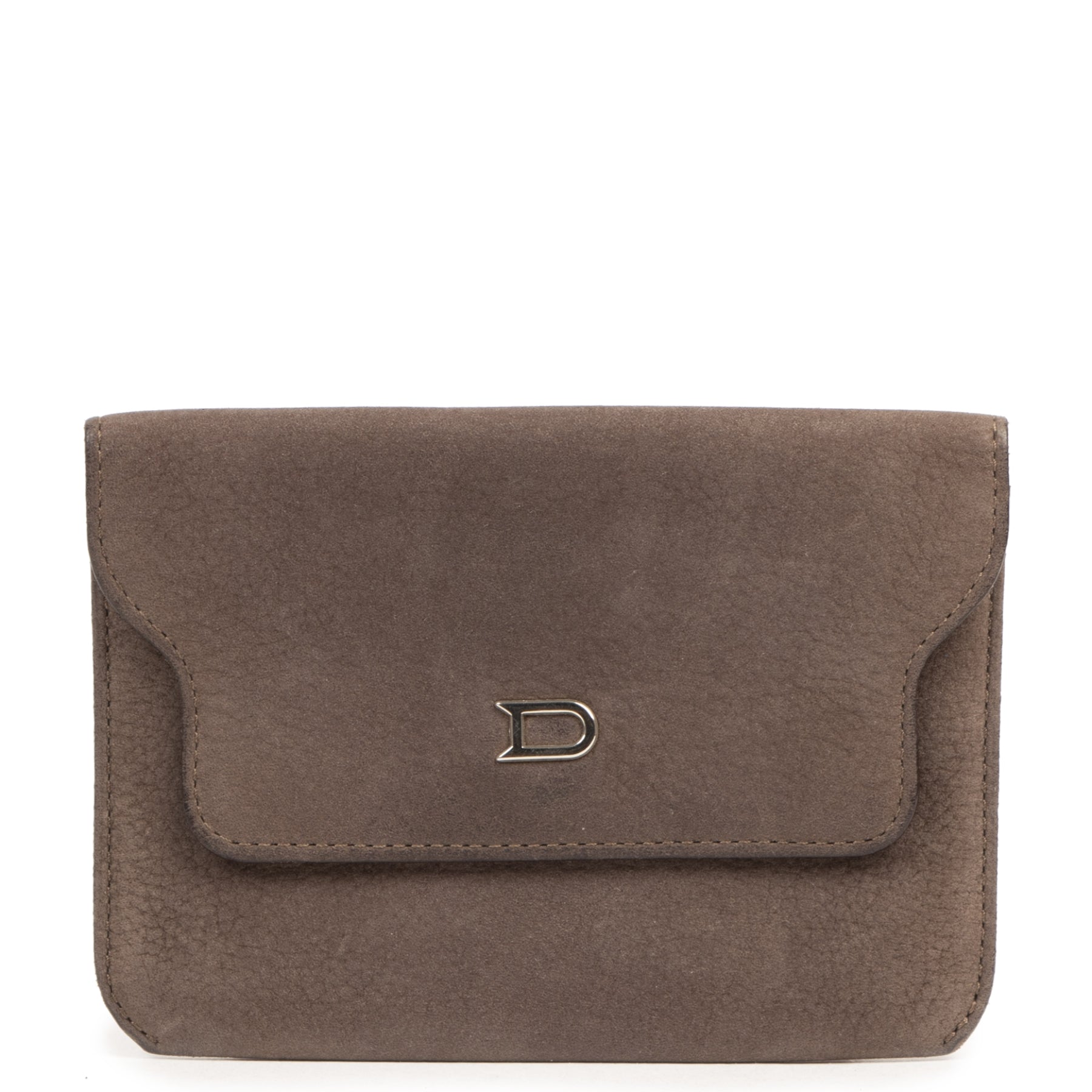Authentic second-hand vintage Delvaux Matt Grey Pouch buy online webshop LabelLOV