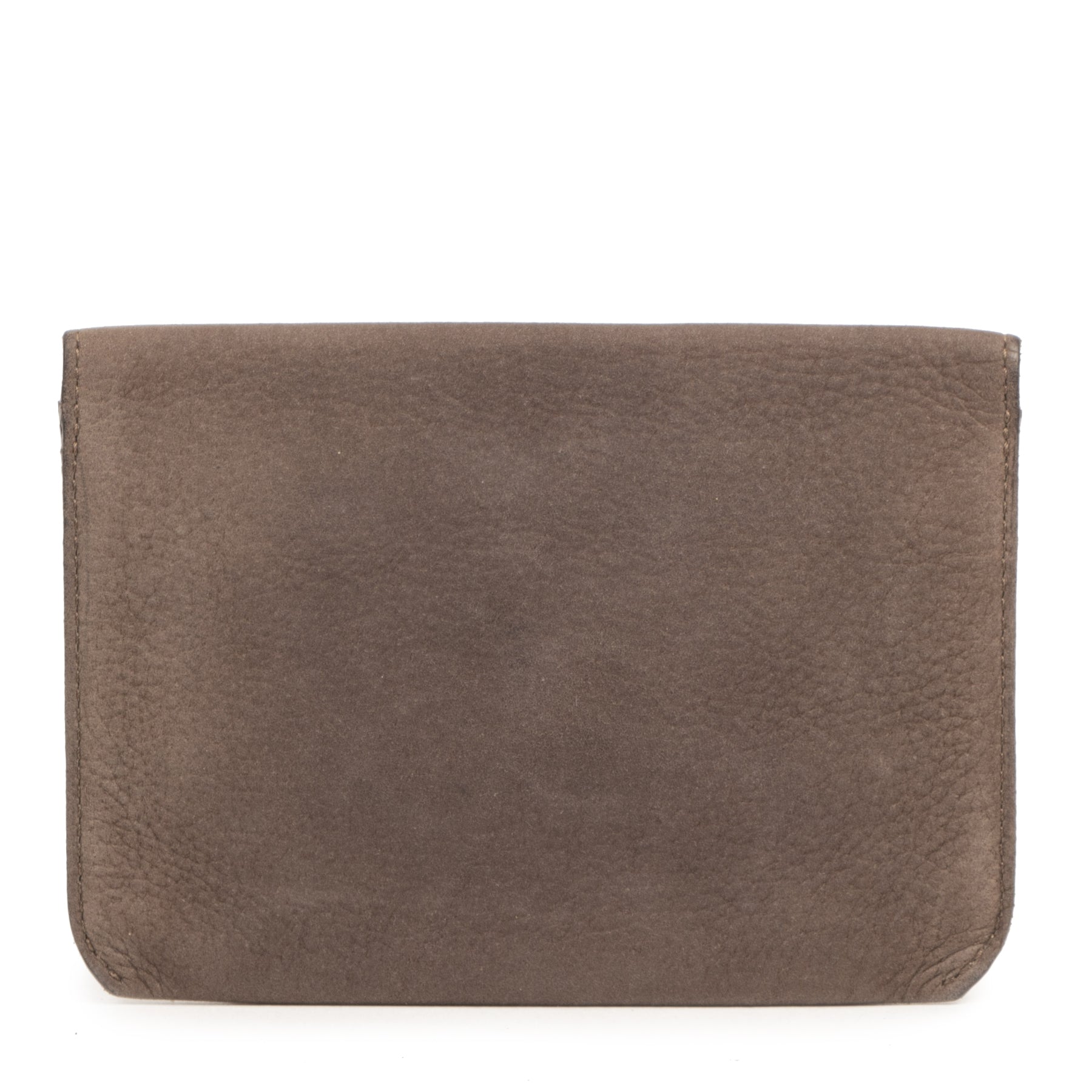 Authentieke tweedehands vintage Delvaux Matt Grey Pouch koop online webshop LabelLOV