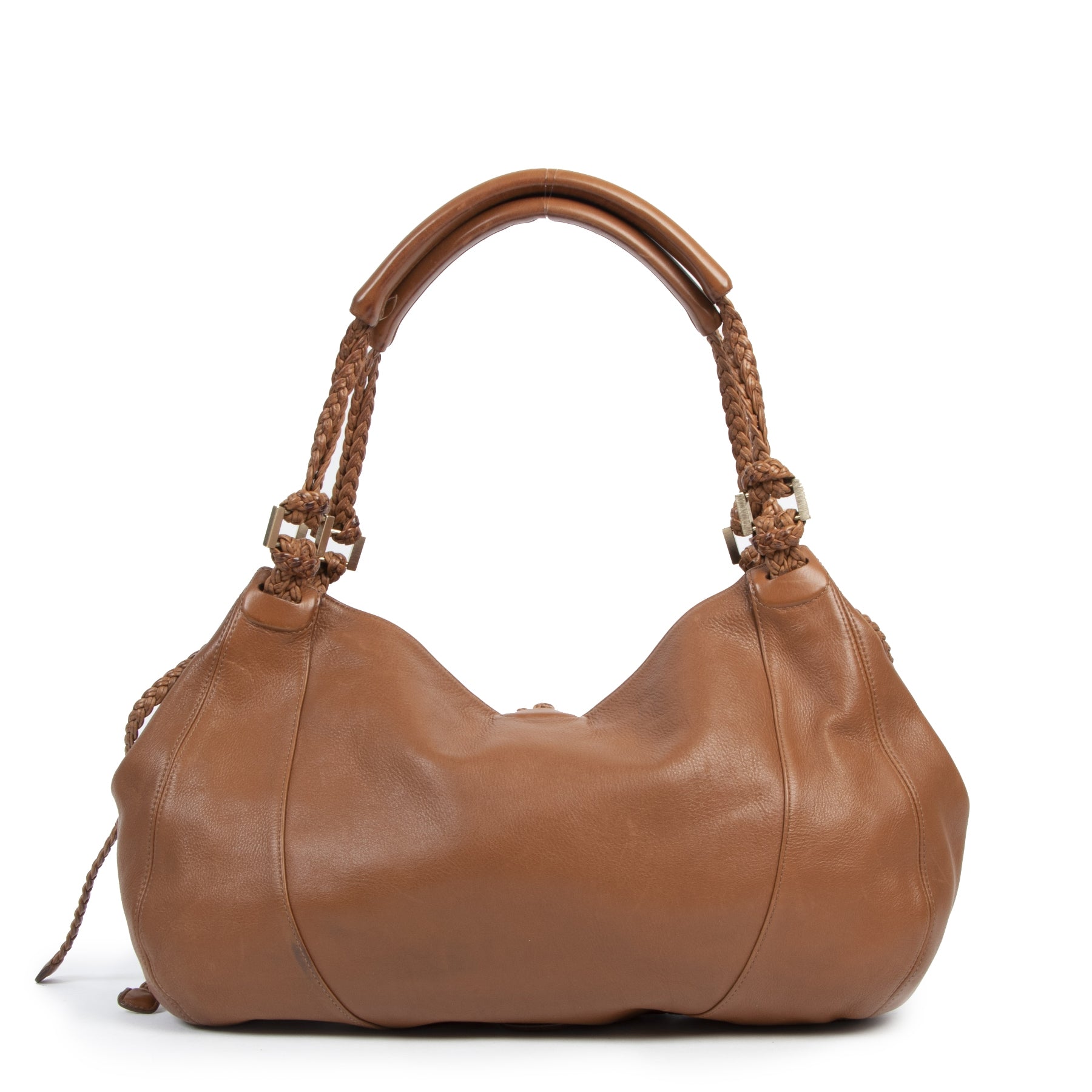 Authentique seconde-main vintage Delvaux Cognac Hobo Bag achète en ligne webshop LabelLOV