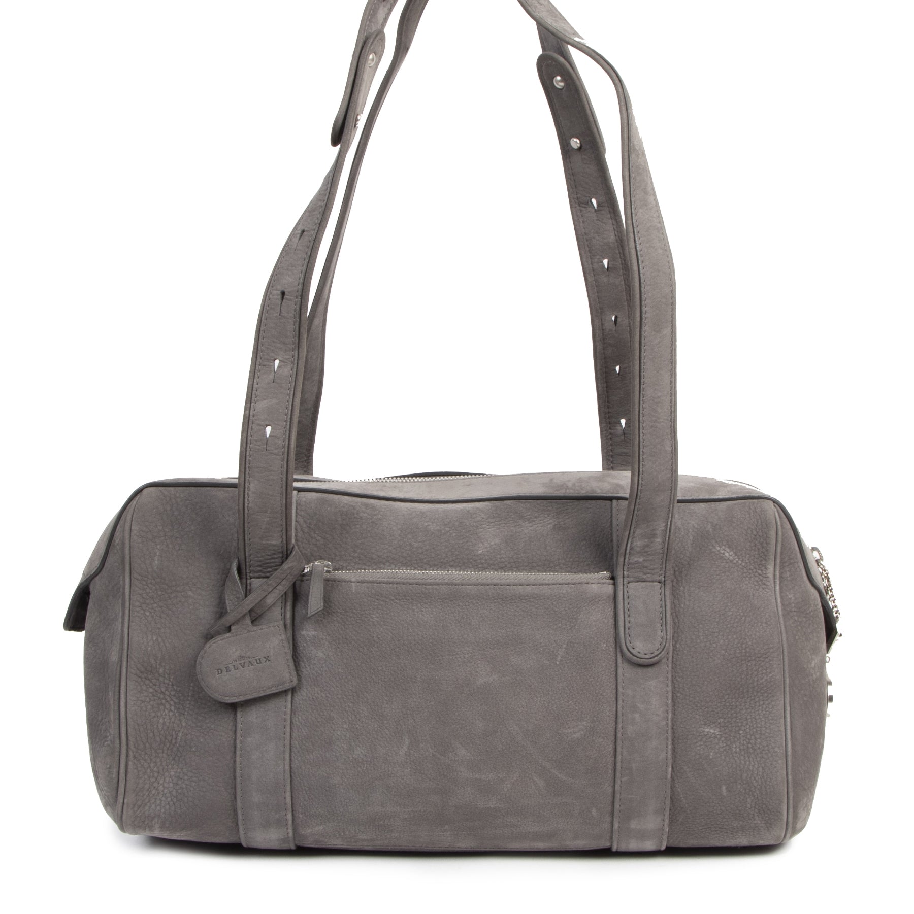 Authentic second-hand vintage Delvaux Grey Loft Shoulder Bag buy online webshop LabelLOV