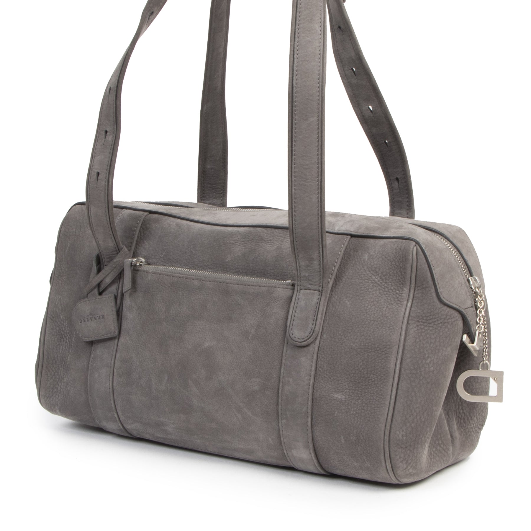 Authentique seconde-main vintage Delvaux Grey Loft Shoulder Bag achète en ligne webshop LabelLOV